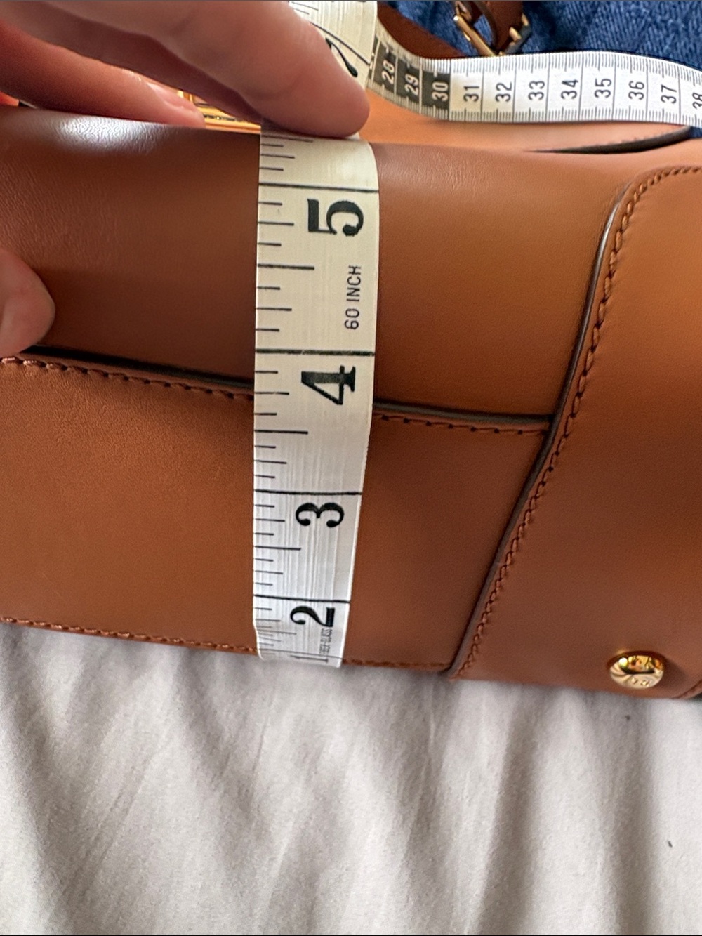 Ralph Lauren Tiffen Calfskin Leather Top-Handle/Shoulder Convertible Adjustable - Picture 12 of 15
